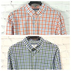 Men’s long sleeve shirt button down checkered plaid  classic size XXL Old Navy